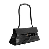 Klarissa Black Recycled Vegan Leather Shoulder Bag