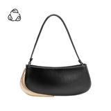 Sade Black Recycled Vegan Leather Shoulder Bag