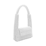 Tawny White Beaded Shoulder Bag