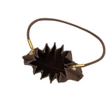 Carrie Chocolate Pleated Vegan Suede Shoulder Bag