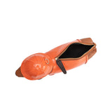 Rain Dog Orange Vegan Leather Crossbody Bag