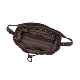 Rhuby Chocolate Recycled Vegan Suede Shoulder Bag