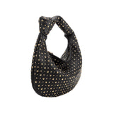 SAMPLE UA3512 Black Studded Large Hobo Bag - FINAL SALE