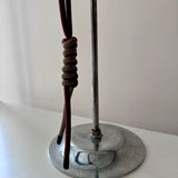 SAMPLE BD1055 Taupe Knotted Long Rope Bag Charm - FINAL SALE