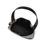 Stefanie Black Recycled Vegan Leather Shoulder Bag