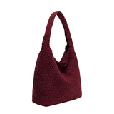 Johanna Burgundy Large Recycled Vegan Suede Shoulder Bag