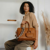 SAMPLE YP9103 Mushroom Large Top Handle Bag - FINAL SALE