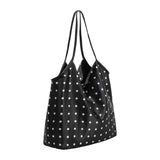Cathy Black Satin Tote Bag