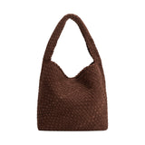 Johanna Tobacco Large Recycled Vegan Suede Shoulder Hobo Bag