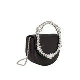 Trudie Black Satin Crossbody Bag
