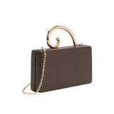Raya Espresso Vegan Leather Crossbody Bag