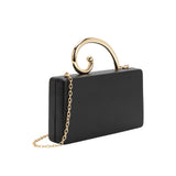 Raya Black Vegan Leather Crossbody Bag