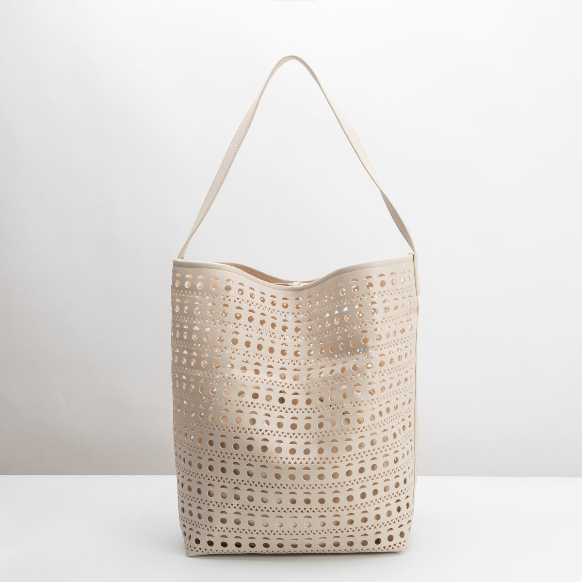 SAMPLE SM7073 Bone Tote Bag FINAL SALE