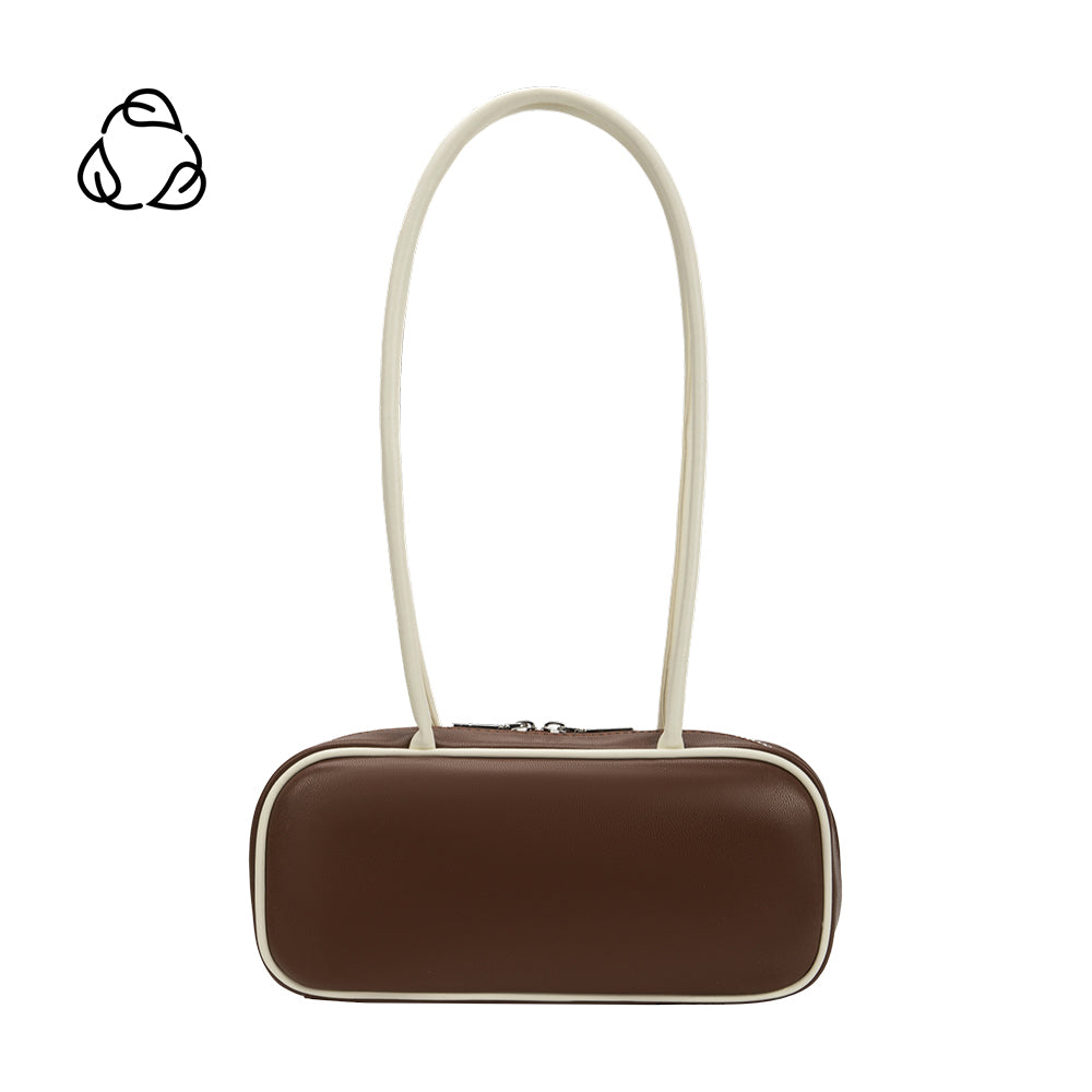 Micaela Chocolate Recycled Vegan Shoulder Bag