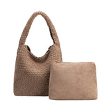 Johanna Clay Suede Large Recycled Vegan Shoulder Bag