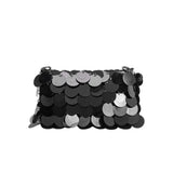 Gillie Black Sequins Vegan Leather Crossbody Bag