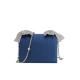 Yuri Sapphire Bow Crossbody Bag