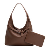 Amerie Chocolate Recycled Vegan Leather Tote Bag