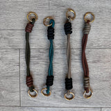 SAMPLE BD1056 Teal Knotted Short Rope Bag Charm - FINAL SALE