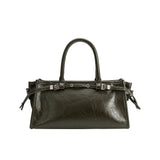 Rhonda Olive Recycled Vegan Top Handle Bag