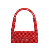 Tawny Coral Beaded Top Handle Bag