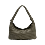 Quinn Olive Recycled Vegan Leather Shoulder Bag