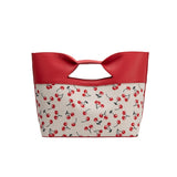 Jillian Red Cherry Recycled Vegan Leather Tote Bag