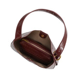 Stefanie Burgundy Recycled Vegan Leather Shoulder Bag