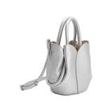 Tulip Metallic Silver Mini Recycled Vegan Top Handle Bag