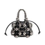 Bobby Black Beaded Top Handle Bag