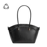 Hazel Black Recycled Vegan Leather Tote Bag