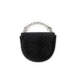 Trudie Black Velvet Crossbody Bag