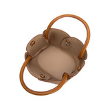 Tulip Tan Embossed Raffia Recycled Vegan Top Handle Bag
