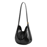 Stefanie Black Recycled Vegan Leather Shoulder Bag