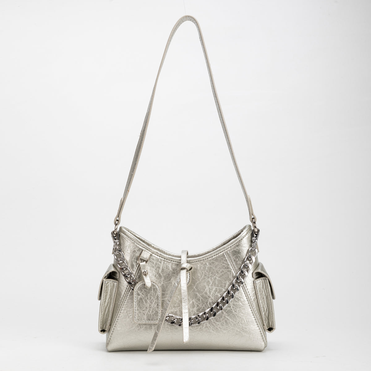 SAMPLE SM0044 Silver Crossbody Bag - FINAL SALE