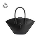Violet Black Recycled Vegan Leather Crossbody Bag