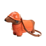 Rain Dog Orange Vegan Leather Crossbody Bag