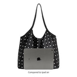 Cathy Black Satin Tote Bag