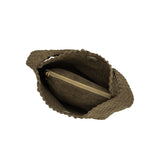 Johanna Pine Suede Large Recycled Vegan Shoulder Bag