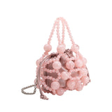 Bobby Pink Beaded Top Handle Bag