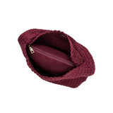 Johanna Burgundy Large Recycled Vegan Suede Shoulder Bag