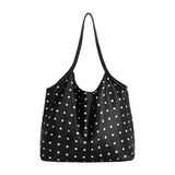 Cathy Black Satin Tote Bag