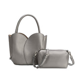 Tulip Pewter Recycled Vegan Top Handle Bag