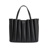 Adela Black Recycled Vegan Leather Tote Bag