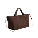 Jill Chocolate Suede Recycled Vegan Tote Bag