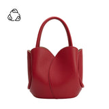 Tulip Red Recycled Vegan Top Handle Bag
