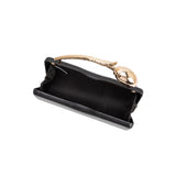 Belle Black Vegan Leather Crossbody Bag