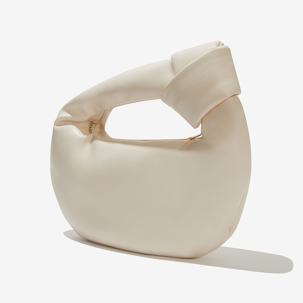 Cream Alexandra Vegan Top Handle Bag Melie Bianco