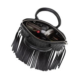 Halle Black Recycled Vegan Leather Top Handle Bag