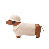 Dog Sherpa Vegan Leather Crossbody Bag